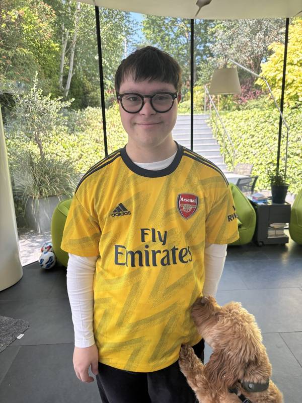 Nicky in his Arsenal shirt