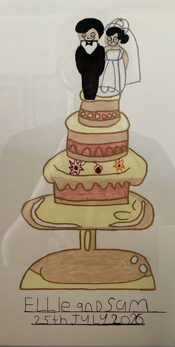 Wedding cake drawing